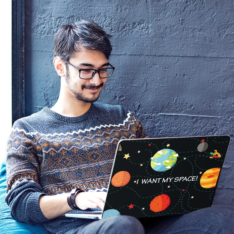 Image of Galaxsia I Want My Space Full Body Vinyl Laptop Skin /Sticker /Cover Upto 15.6 Inches Laptops Laminated-Removable-HD Quality Compatible for Hp-Dell-Sony-Lenovo-Asus etc.(15x10 Inches)