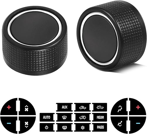 Repuesto GM 22912547, botón de control de volumen de radio trasero, kit de reparación de botones AC Dash para vehículos selectos GM para Chevrolet