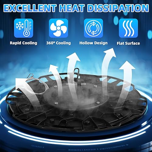 Miniatura 4 de 200W LED UFO alta luz de la bahía, 6500K luz diurna blanca 10000LM taller iluminación, IP65 impermeable tienda comercial industrial luces accesorios