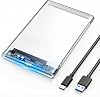 2.5 SATA HDDSSD Harici Disk Kutusu - USB 3.1 Type-C 6Gbps’e Kadar Hız - 4TB’a Kadar Destek - WindowsMacLinux Uyumlu - Taşınabilir Şeffaf Harddisk Kutusu