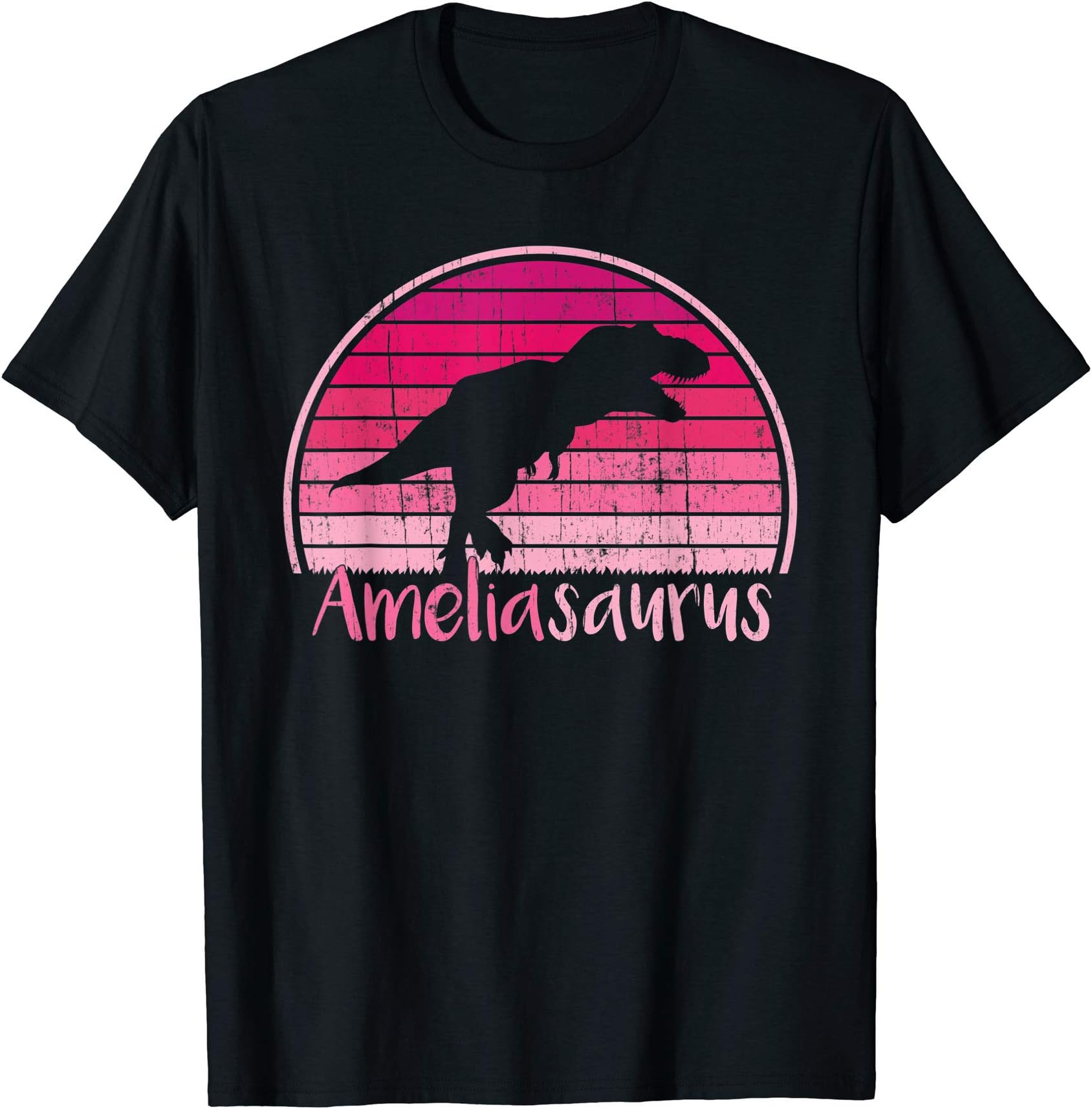 Amelia - Saurus Dinosaur Name - Personalized Gift T-Shirt