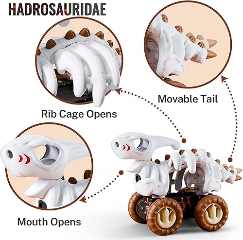 Miniatura 3 de iPlay, iLearn Juguete de camión monstruo de dinosaurio para niños pequeños, auto de dinosaurio para niños, vehículo de juego grande de Fossil