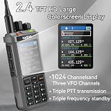 Radtel RT-880G GPS APRS Ham Radio 10W Walkie Talkie Portable CB Radio 1024 Channels HF SSB Rx with Cross-Band Repeater, 2.4 Inch Color Display, 2400mAh Rechargeable Battery, - 5