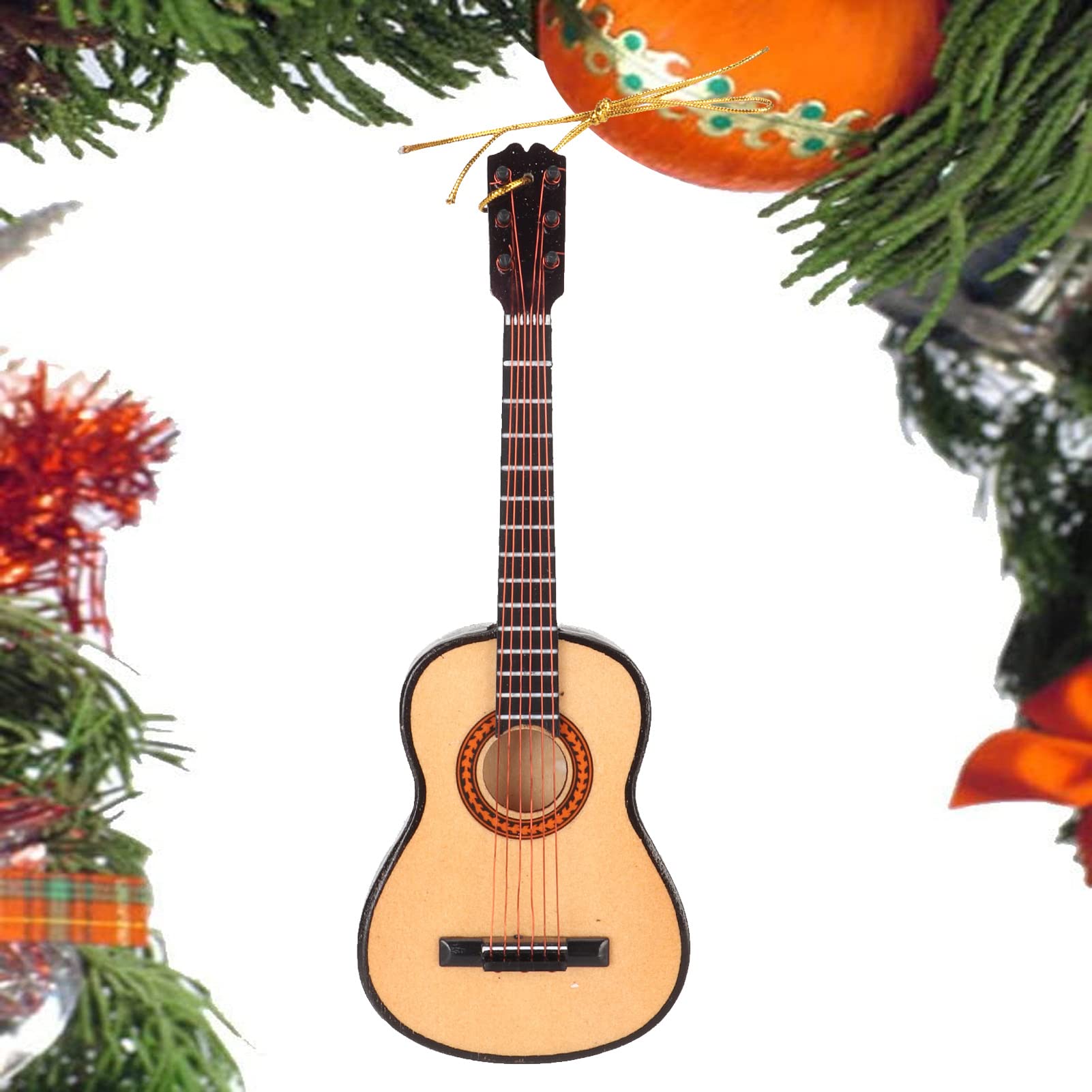 Ornements De Guitare Pour Arbre De Noël,Décoration Festive En