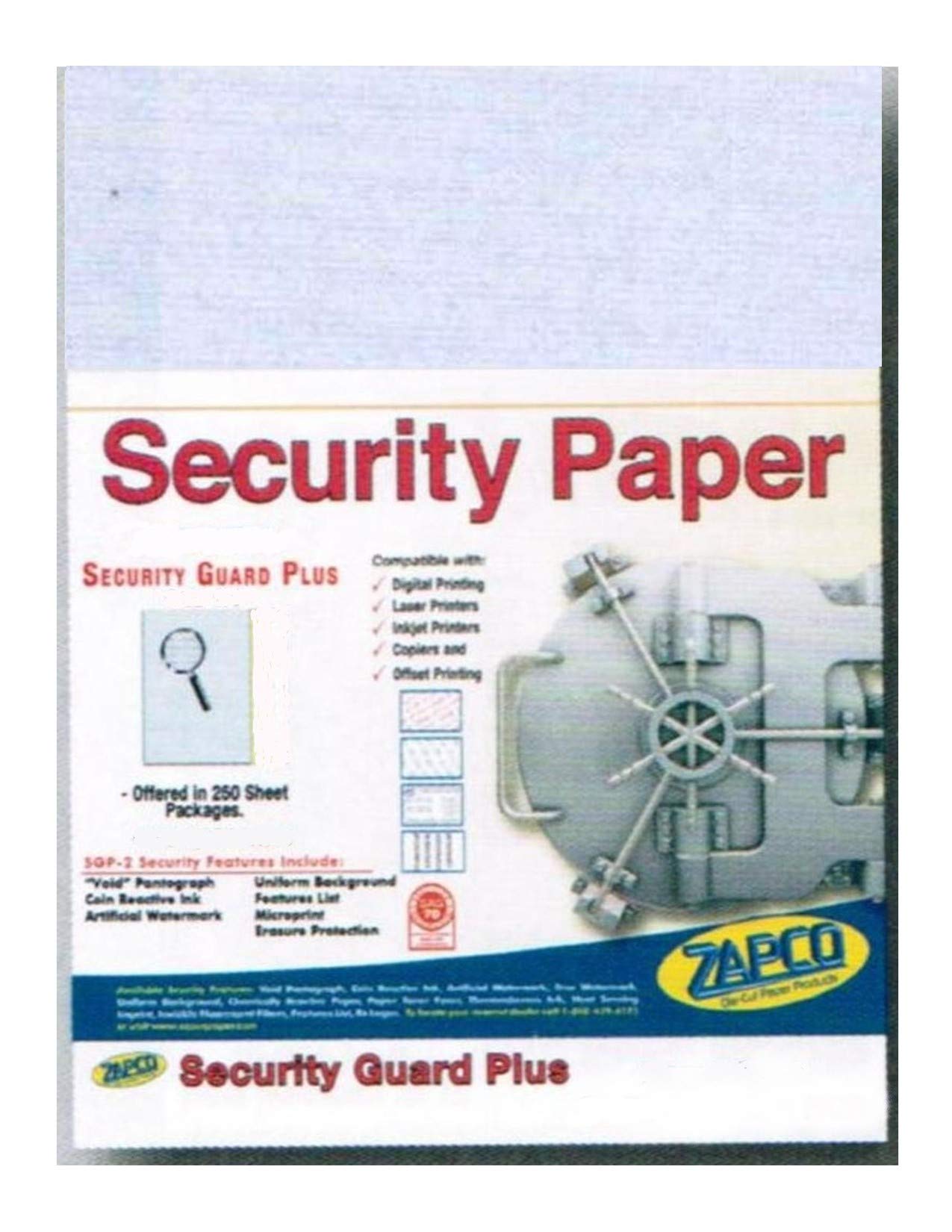 Secure Rx Prescription Form Laser-Print Paper w Vrt & Hrz Perforations, Blue 24-lb, 8.5" x 11" (SGPP