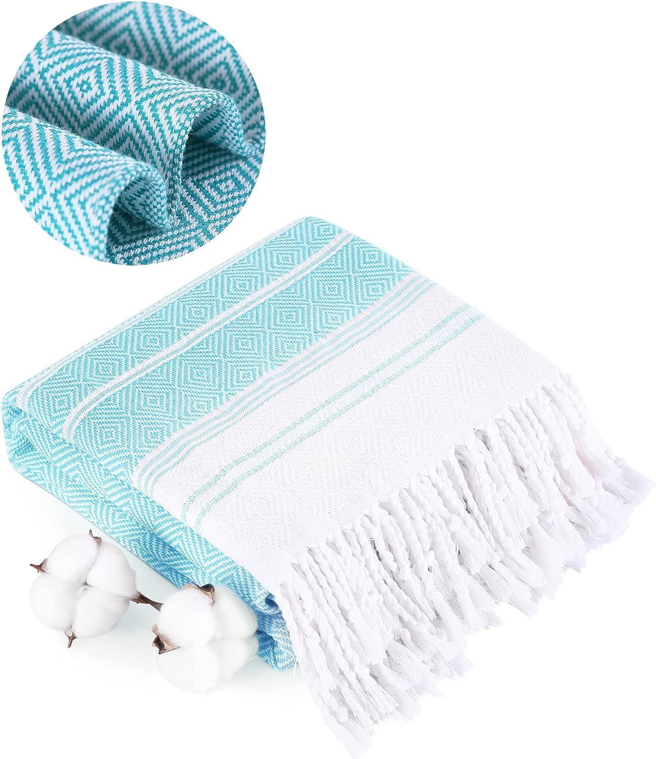Herla Cotton Turkish Beach Towels Quick Dry Sand Free Oversized Bath Pool Swim Towel Extra Large Xl Big Adult Travel Essentials Cruise Accessories Must Haves Clearance Vacation Stuff Necessities