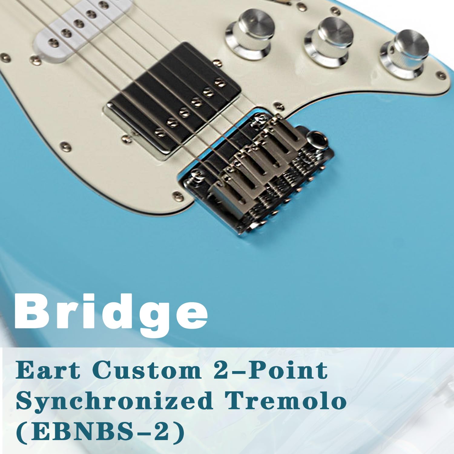 EART Electric Guitar 6-String Solid-Body 22 Frets Guitar in Blue