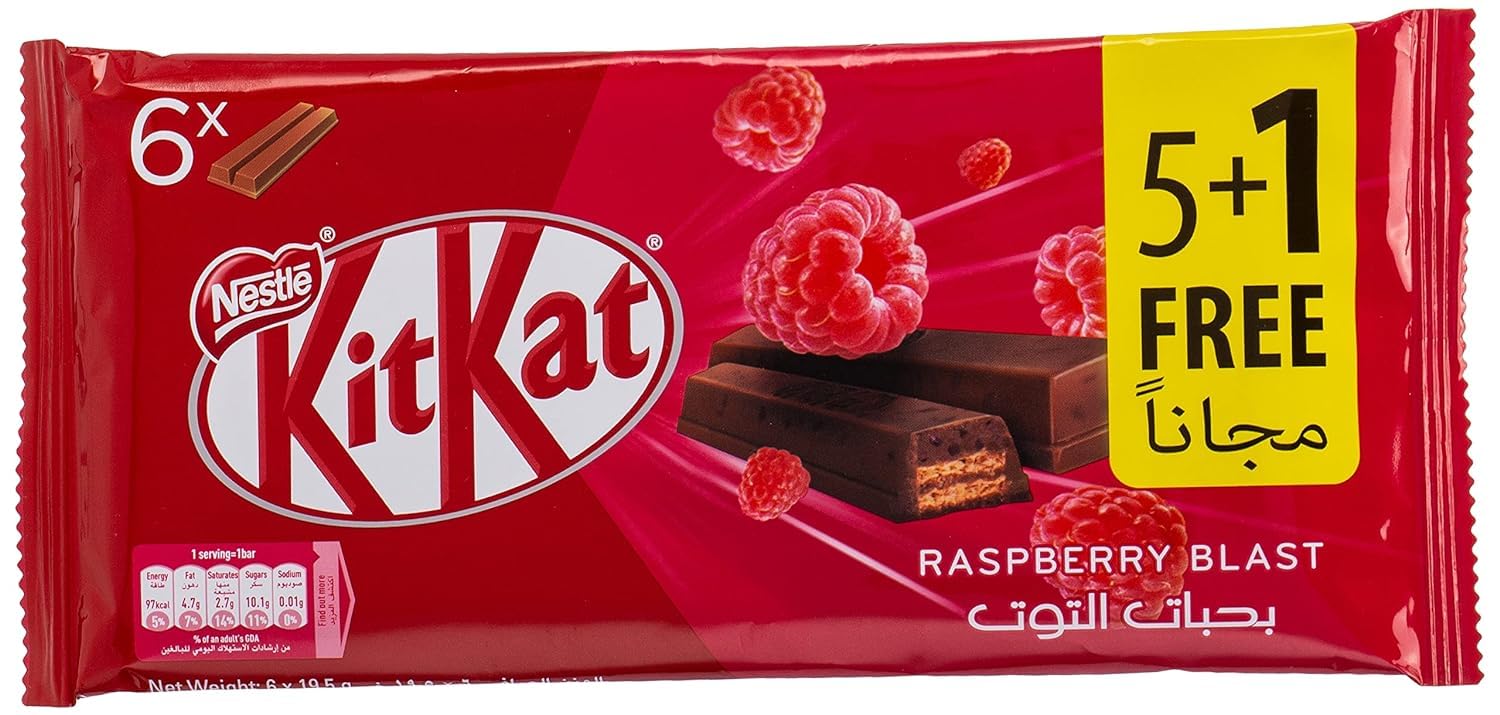 Kit Kat Raspberry Blast Wafer Finger Covered in Milk Chocolate 6 Bar, 117 g (6 X 19.5 g) Imported (UK) (B0CPBGK1DW) Amazon Price History, Amazon Price Tracker