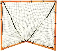 Champion Sports Backyard Lacrosse Goal 6x6 with Net - Durable Steel Frame, Easy Velcro Setup for Youth Practice