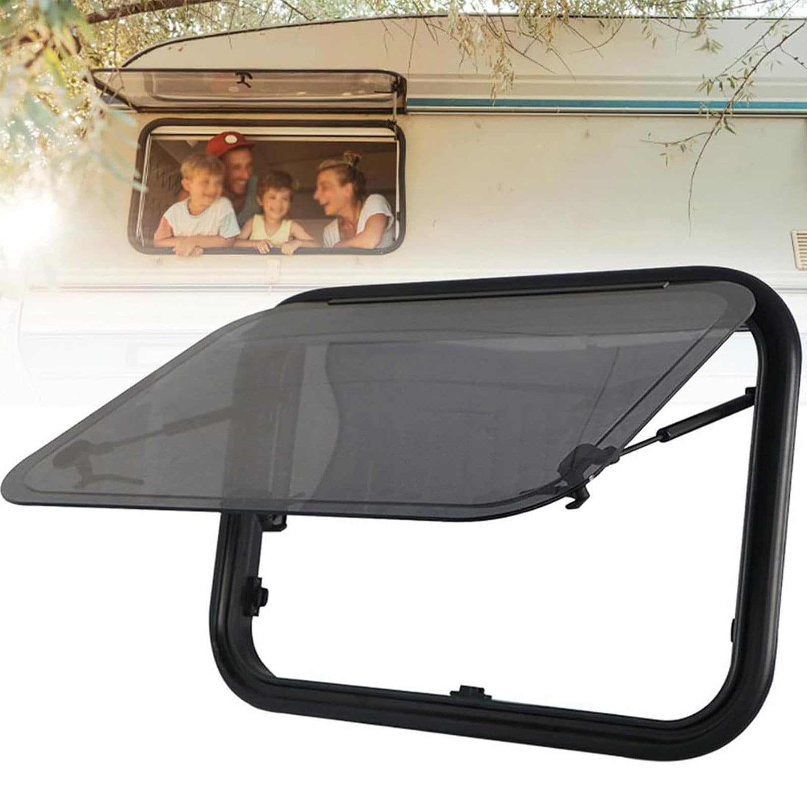 DWS Camping Klapraam getint inclusief combihor wit 500 x 300 mm