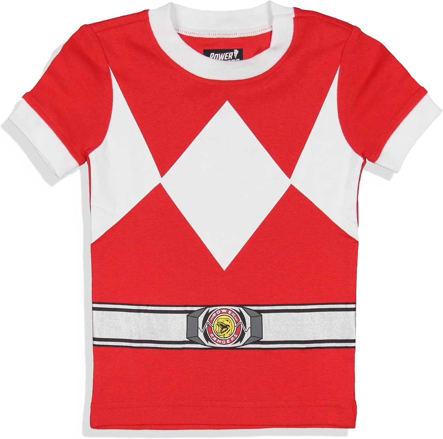 INTIMO Power Rangers Kids Mighty Morphin Character Tight Fit Shorts Sleep Pajama Set For Boys Girls