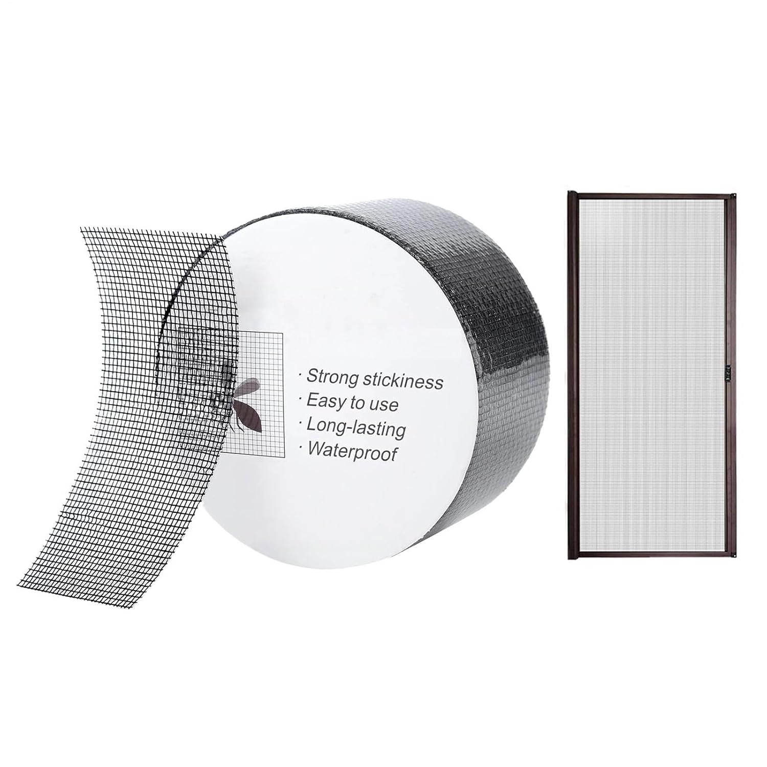 Screen Door Tape - Strong Adhesive Cuttable Universal | Screen Window Repair Tapes,for Patio RV Camper Pool Railings Balcony Gazebo Porch Sunroom