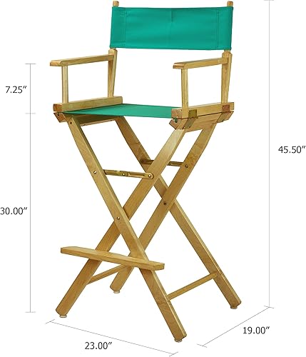 Miniatura 248 de Casual Home - Silla de director de 30 in, marco blanco, con lona color blanco, altura de barra