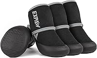EXPAWLORER Waterproof Dog Boots for Small Medium Large Dogs - Anti-Slip Paw Protectors for Hot Pavement, Hiking, Snow & Rain