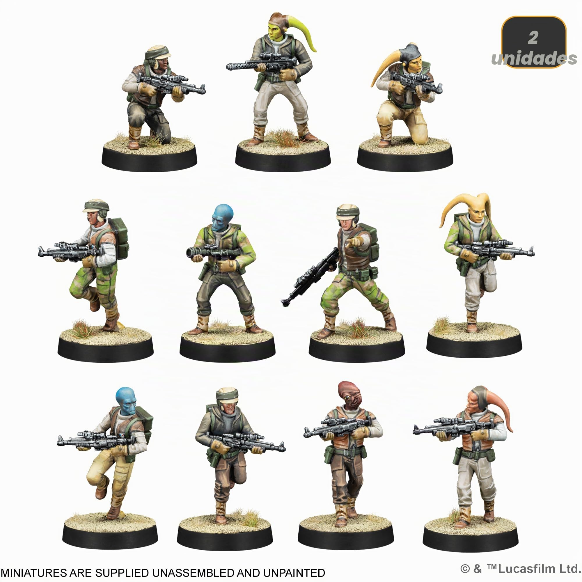 Asmodee Star Wars Legión: Rebel Alliance Starter Set, Juego de Miniaturas | Juego de estrategia de miniaturas de mesa para adolescentes y adultos, a partir de 14 años, 2 jugadores, 3 horas
