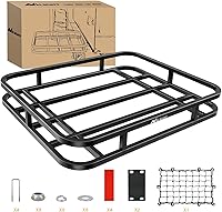 Nilight 32x26x4 Inch RV Bumper Cargo Carrier Rack 350 lbs Heavy Duty with Net Fits 4-4.5 Inch Bumpers