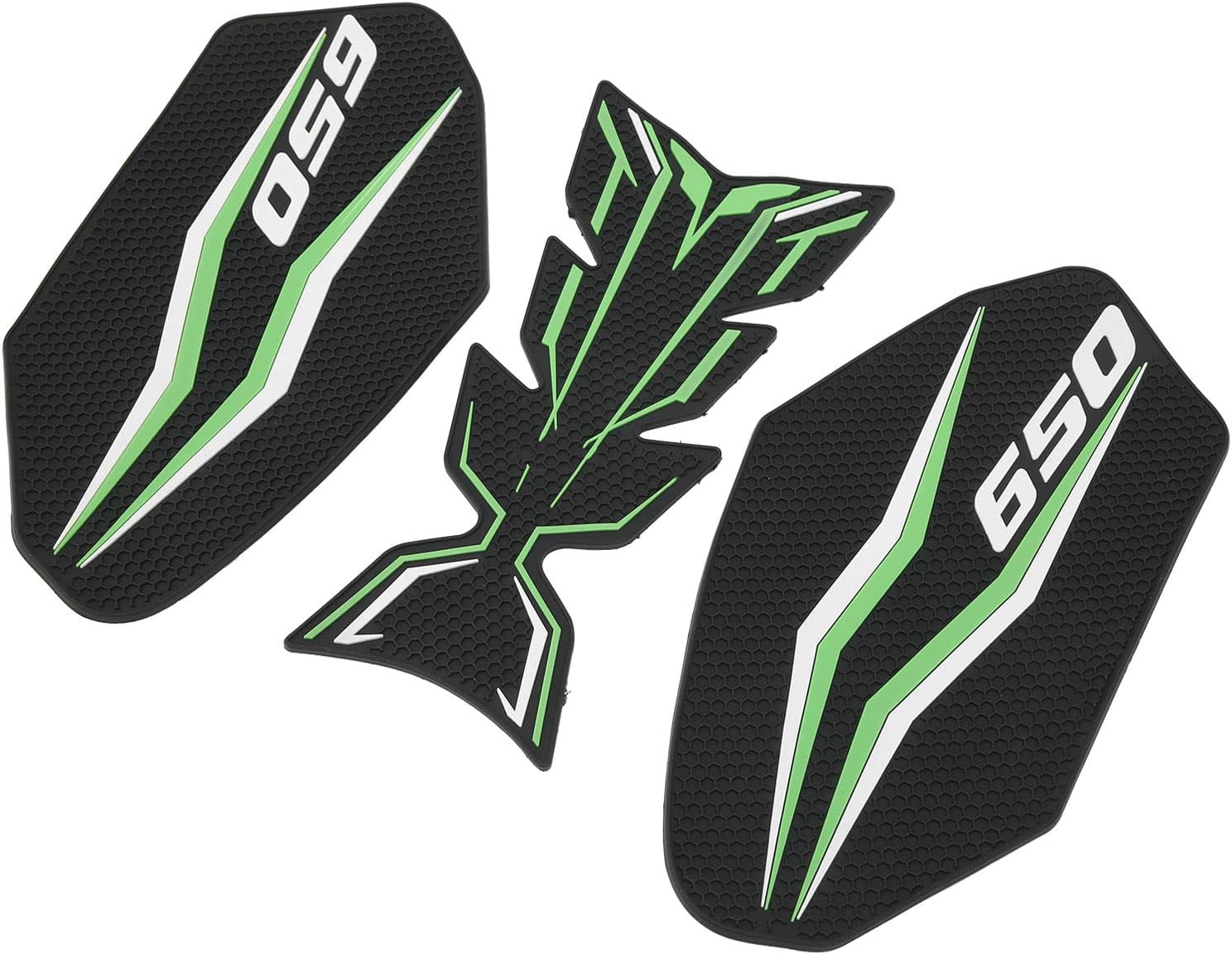 KIMISS Gas Tank Pad Sticker for Z650/ 650 2017-2021, Motorcycle Fuel Tank Protector, Anti-Scratch Decal, Non-Slip Grip Pad, Fits OEM Design