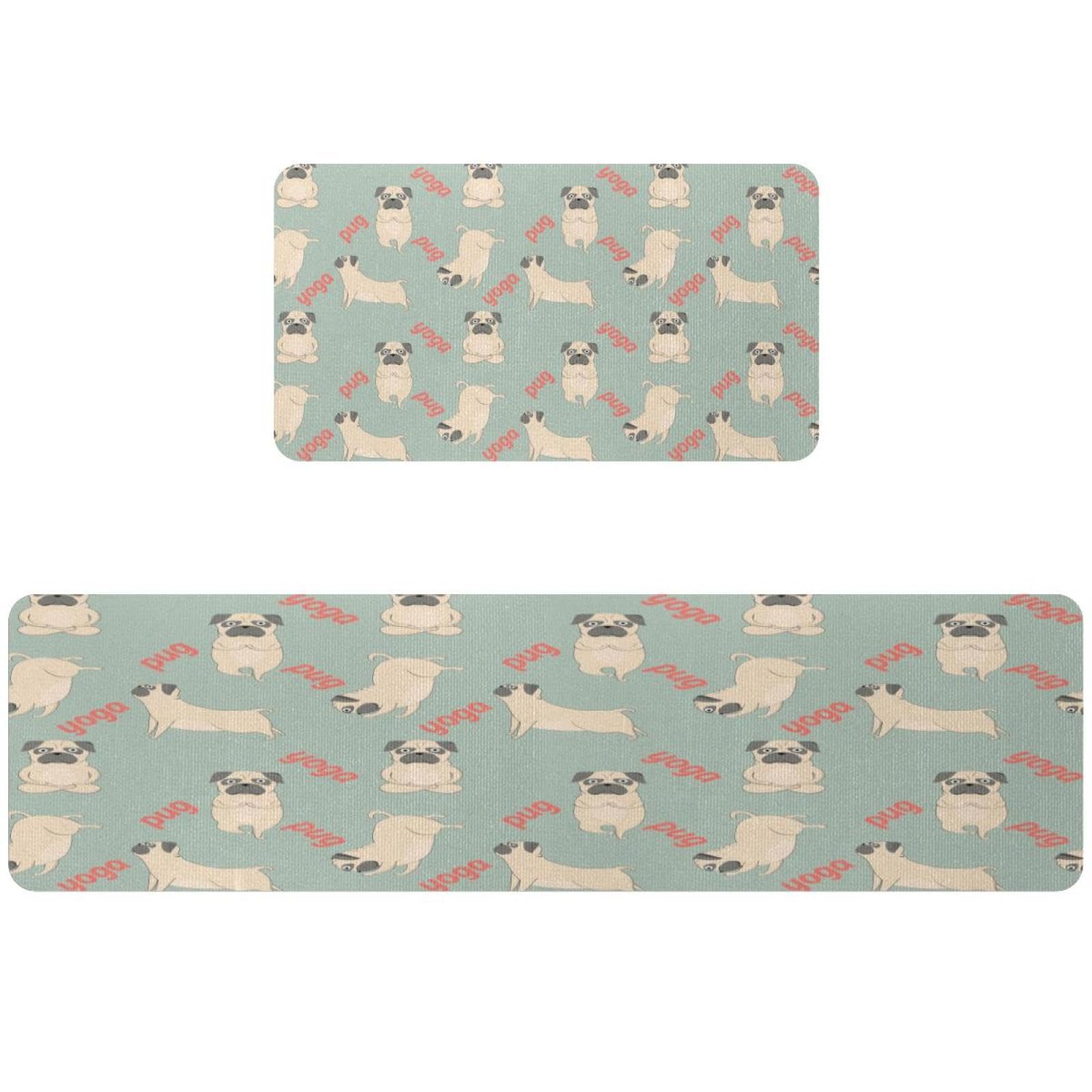 Tapete de cocina de 2 piezas lavable alfombra antideslizante para pasillo y yoga