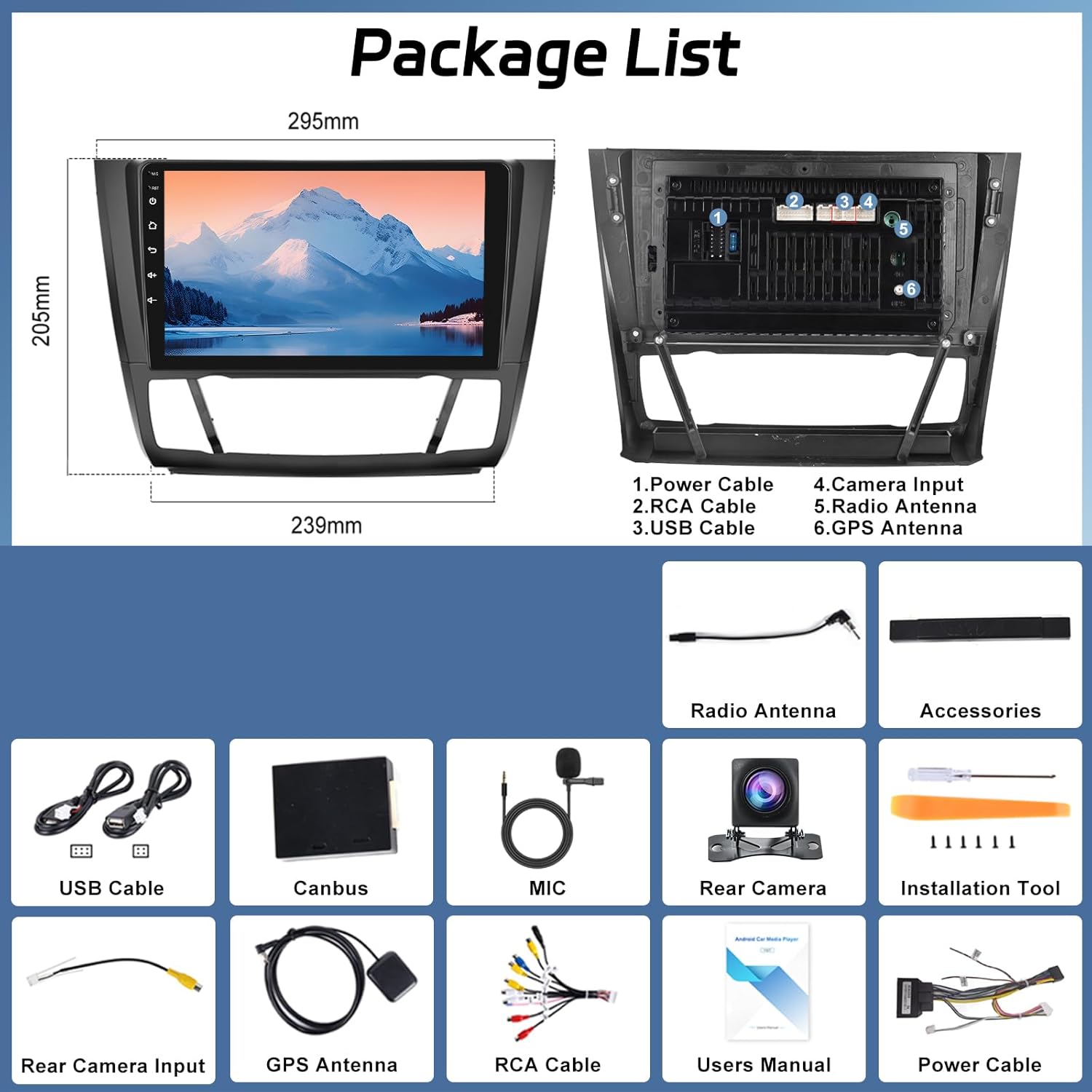 NHOPEEW [2+64G] Car Stereo for BMW 1 Series E87 E81 E82 E88 2008-2012 (Auto A/C) - 9 Inch Touchscreen Android Car Radio with Wireless Carplay and Android Auto/DSP/GPS/SWC + AHD Backup Camera