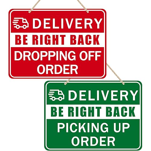 Delivery Driver Sign, Pickup & Drop Off Message, DoorDash Accessories for Car, 7x5 in