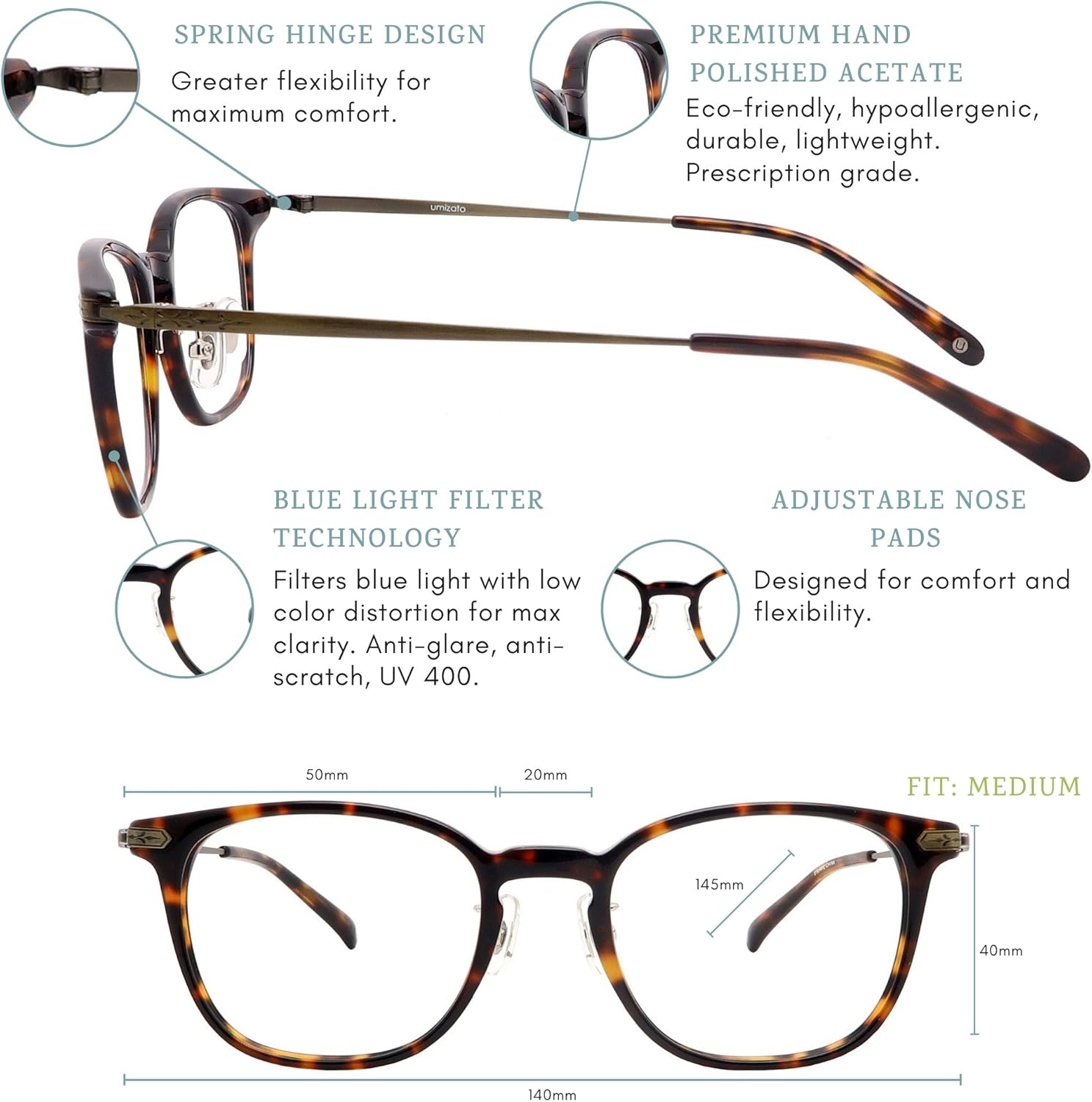 Buу 1 gеt 1 🔥 Umizato Blue Light Protection Glasses - Designer Vintage Blue Light Blocking Glasses for Men Women Teens, Gaming Computer Glasses, Screen Protection Glasses Bluelight Blocker (HUDSON Classic Tortoise) Blасk Frіdау - 80% оƒƒ Umizato Blue Light Protection Glasses - Designer Vintage Blue Light Blocking Glasses for Men Women Teens, Gaming Computer Glasses, Screen Protection Glasses Bluelight Blocker (HUDSON Classic Tortoise)