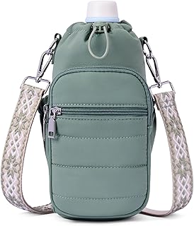 Water Bottle Bag 40 oz Crossbody Holder for Walking Hiking Insulated Carrier Purse with