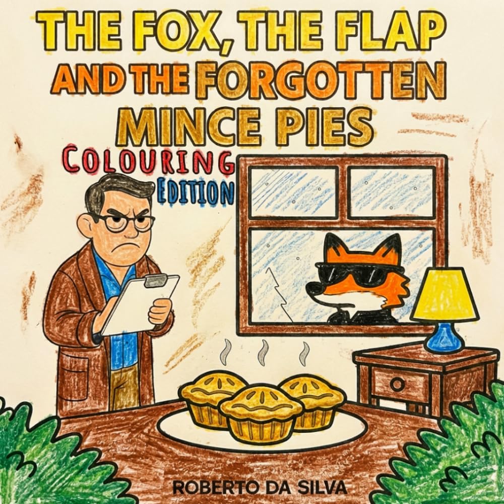 The Fox, the Flap, and the Forgotten Mince Pies: Colouring Edition