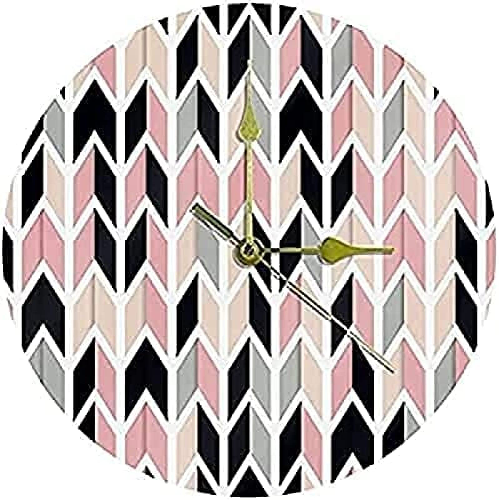 Horloge en géométrie acrylique rose aux finitions épurées