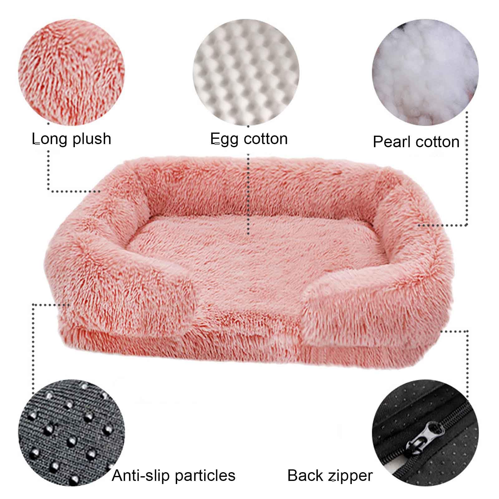 Cama ortopédica de Espuma viscoelástica for Mascotas(Royal Blue,XL)