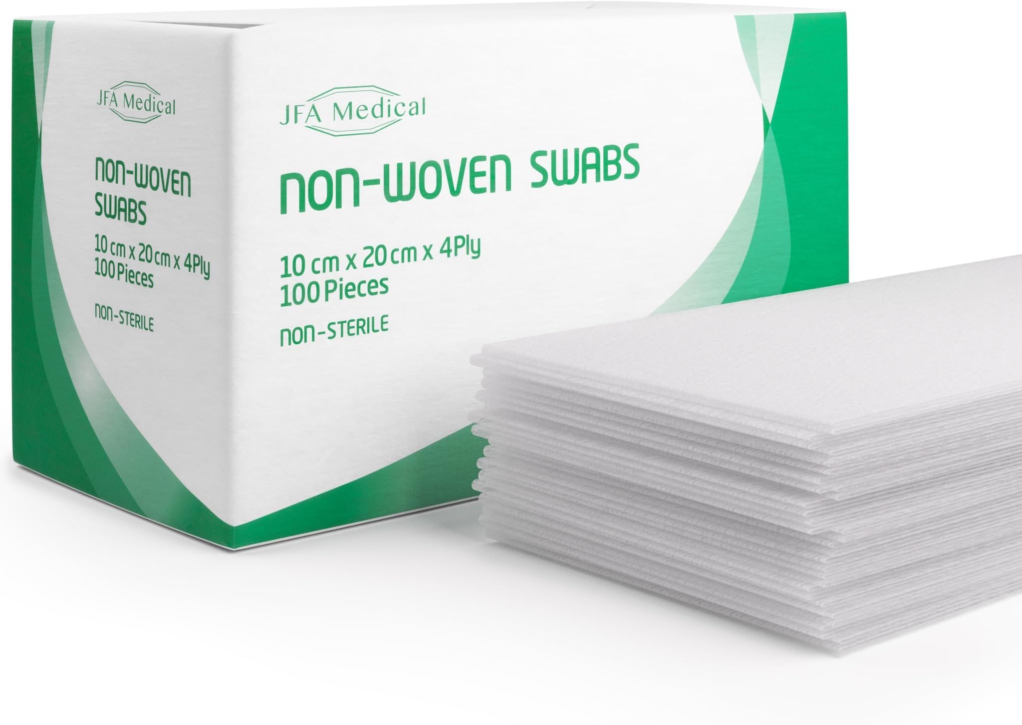 Premium Non-Woven Gauze Swabs 10cm x 20cm - Pack of 100