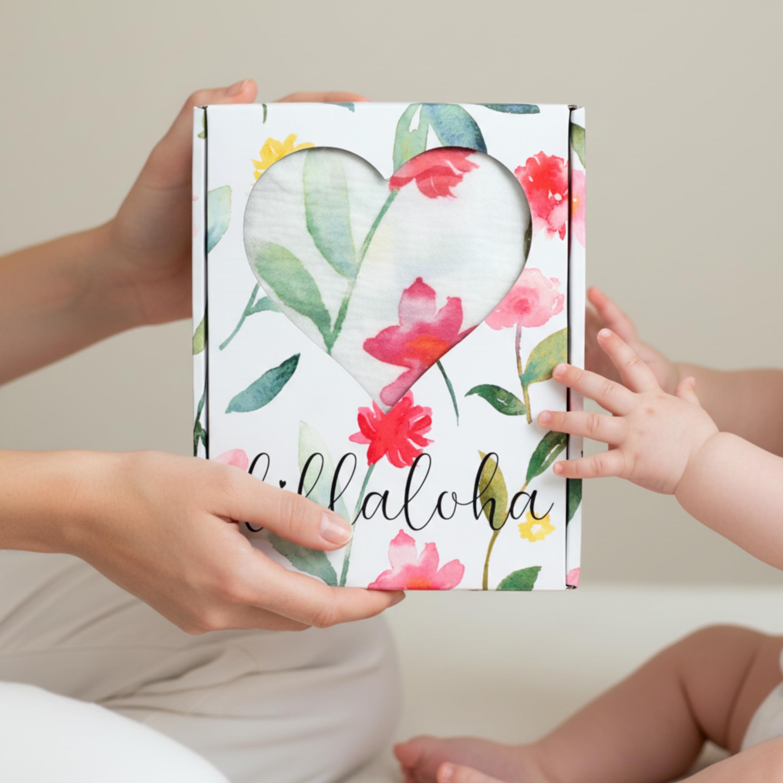 Lot 2 Draps Housse Bébé 60x120 cm – 100% Gaze de Coton Bio GOTS, Idéal Peaux Sensibles, Ultra Doux, Respirant – Lit Parapluie Enfant – Coffret Cadeau Naissance – Fleurs de Printemps, Fille