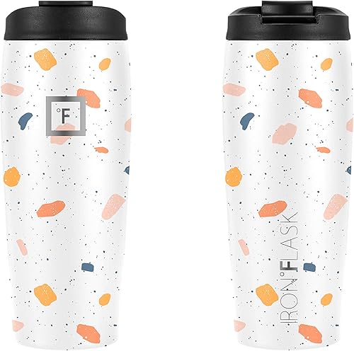 Miniatura 4 de IRON FLASK Nomad - Vaso de 20 onzas con 2 tapas (abatible y con pajilla), de acero inoxidable con aislamiento al vacío, doble pared, taza térmica