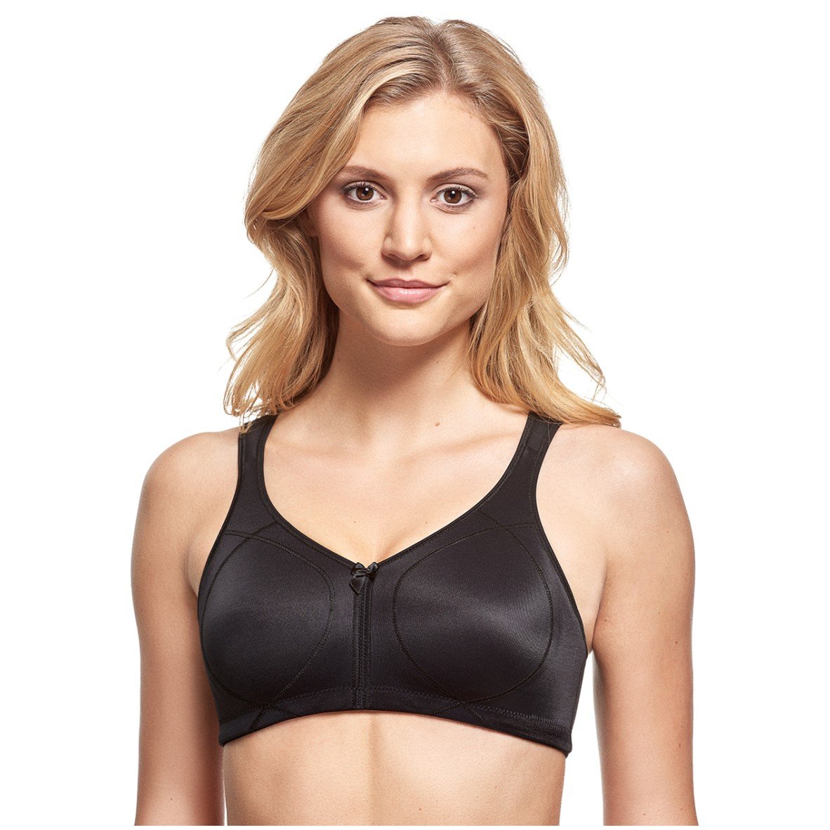 SUSA BH ohne Bügel Longline BH Classics I Bügelloser BH mit femininer Optik durch Spitzeneinsatz I Halbtransparenter BH mit 3-teilig genähten Cups