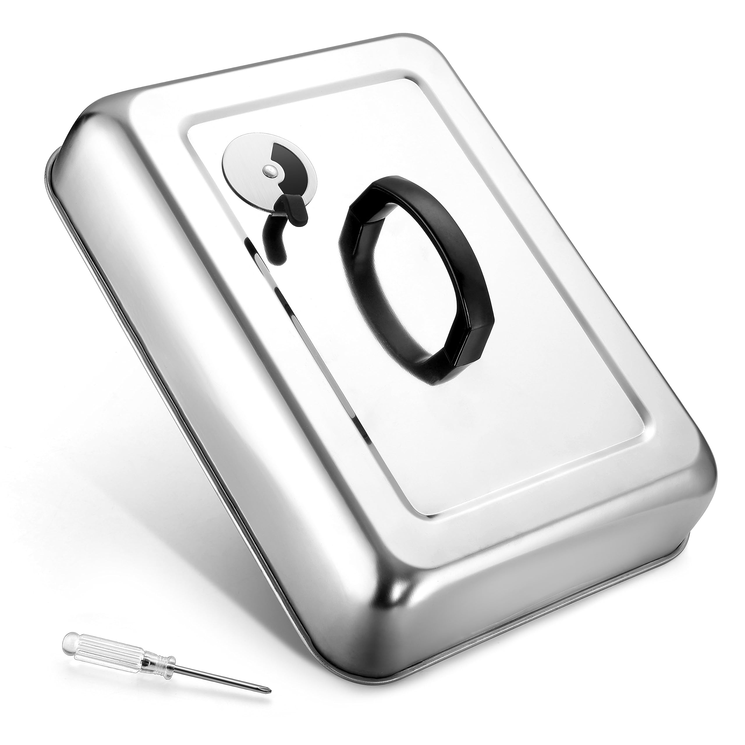 Onader Rectangular Baking Cover with Vent Stainless Steel Melting Dome for Grill Plate 13" x 9"