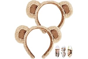 WXJ13 Adult Plush Bear Ears Headband Hair Hoops for Arthur Cosplay