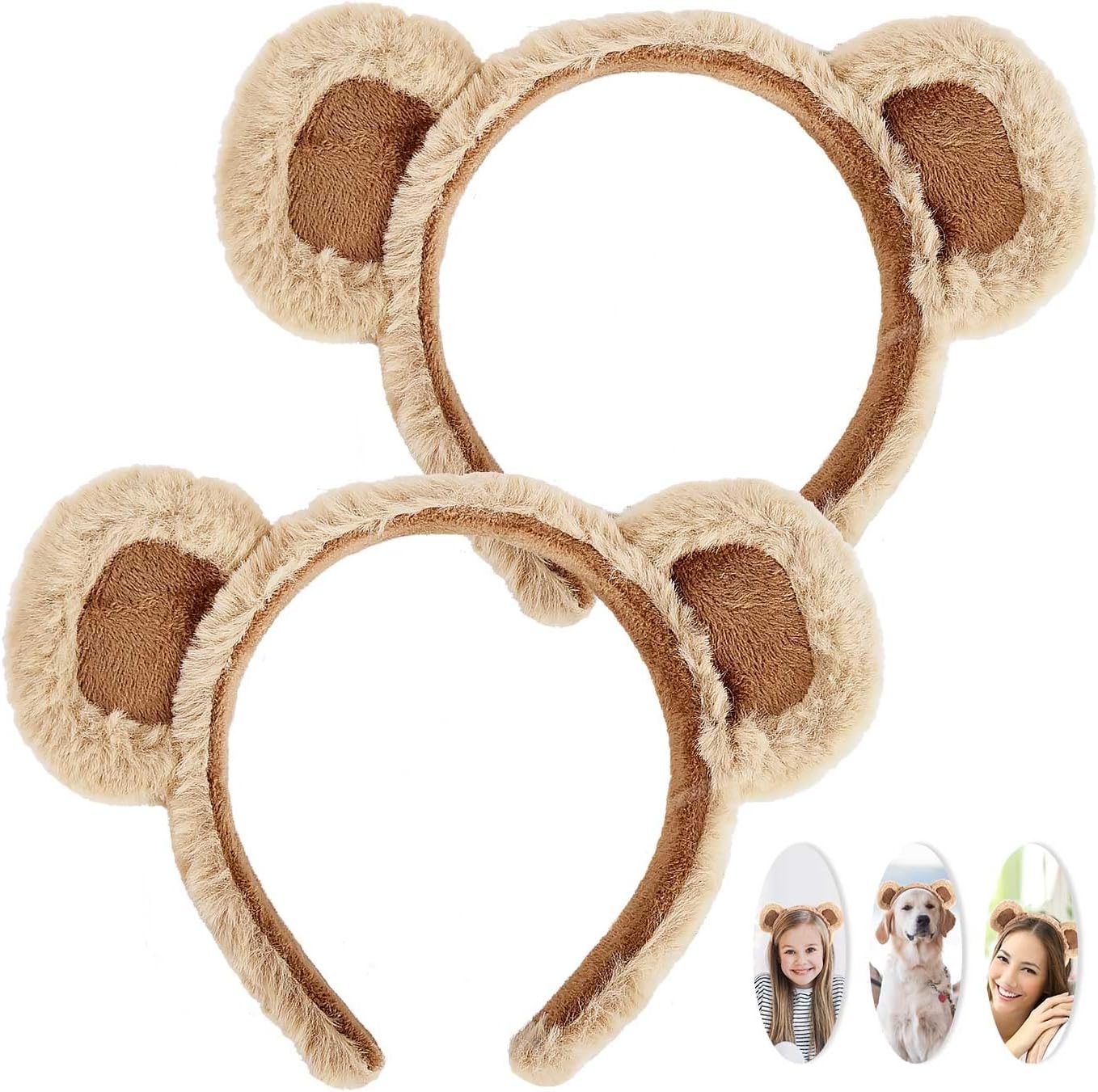 WXJ13 Bear Ears Headband Party Headwear Women's Face Wash Costume Accessories, Children's Gifts Hair Hoops for Theme Show
