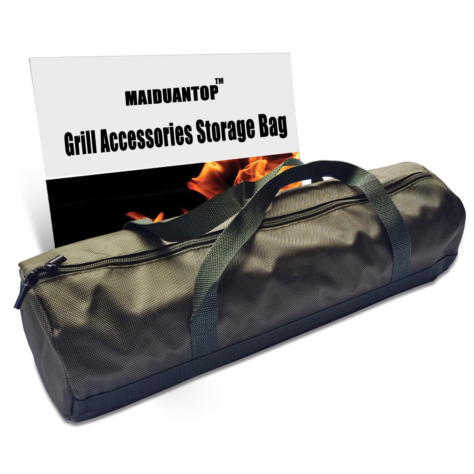 MAIDUANTOP Grill Accessories Storage, Tool Bag for BBQ Grill, BBQ Tools Storage, Thickened Oxford Cloth Grill Bag, BBQ Gifts for Men.