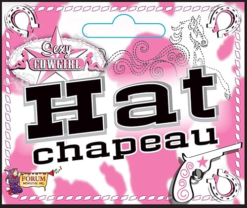 Miniatura 2 de Forum Novelties Junior - Sombrero de vaquera DLX estándar con suministros de fiesta de lentejuelas rosas 12 x 12 x 8 pulgadas 65604