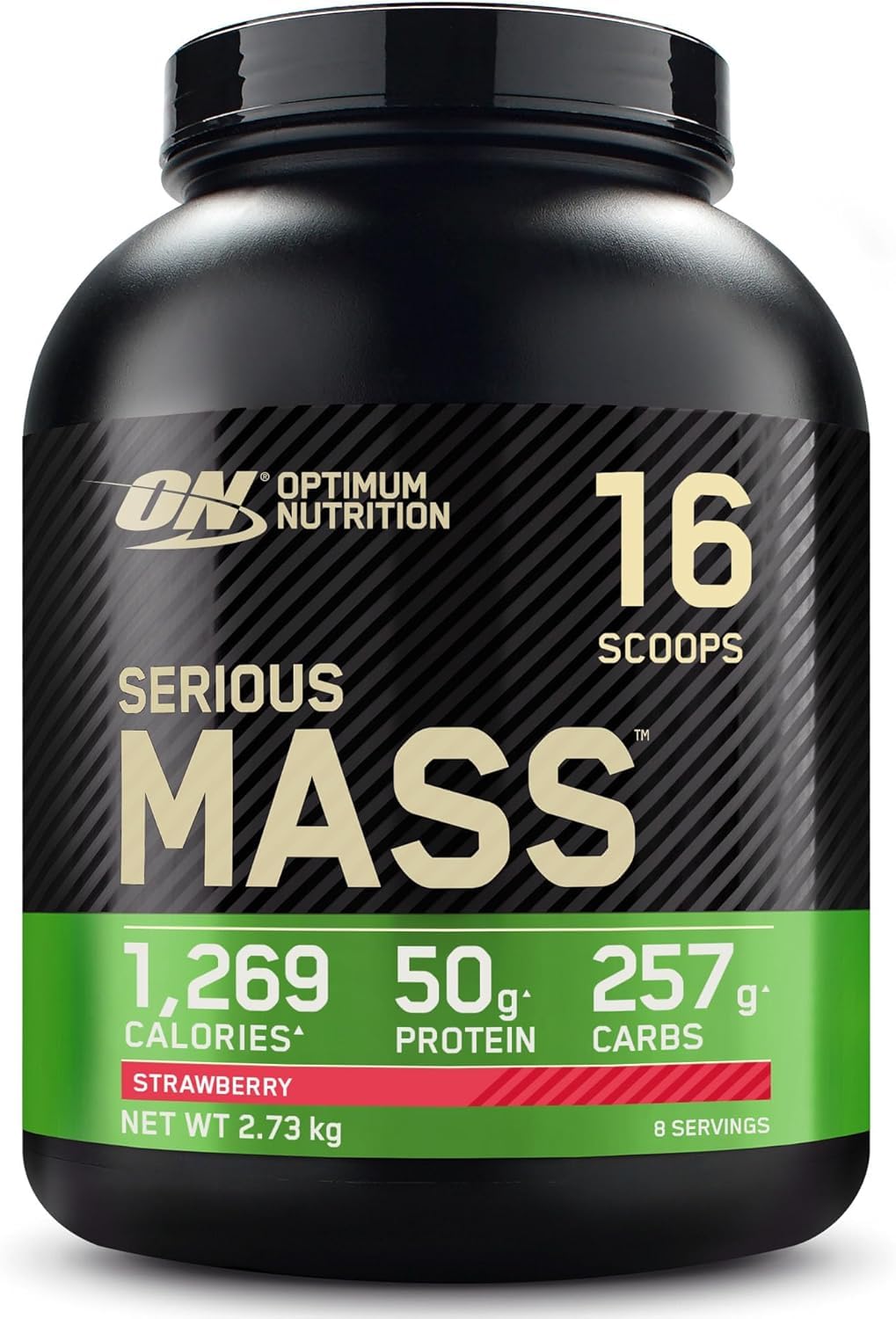 ON Optimum Nutrition Serious Mass Çilek Aromalı 2.73kg 8 Servis