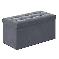 SONGMICS Cassapanca, Pouf Contenitore
