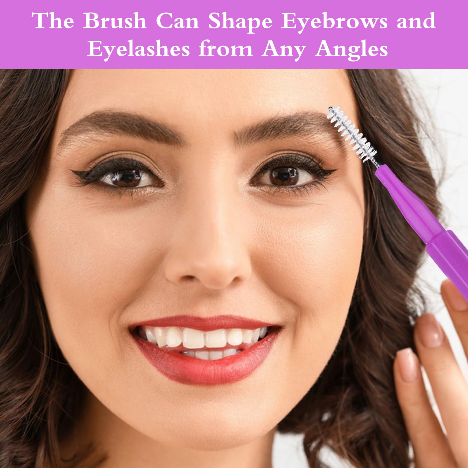 Piriuuo 50 Pcs Micro Eyebrow Brush - Image 3