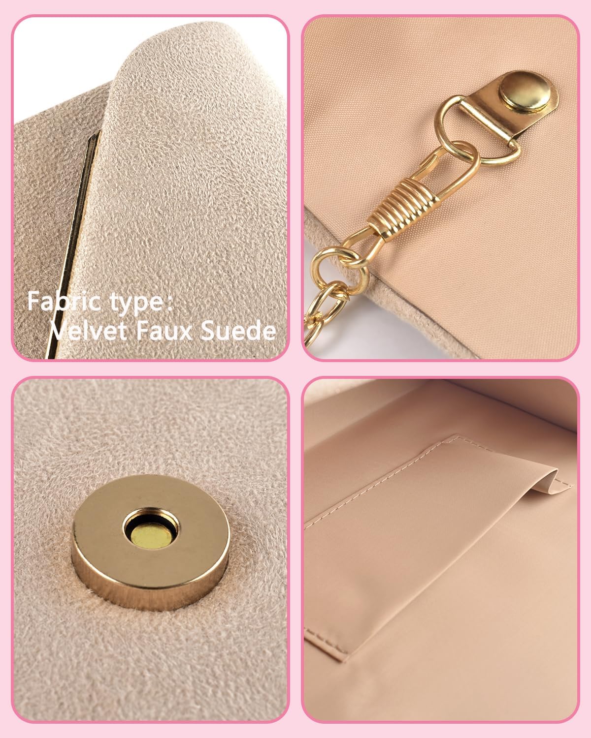 TINDTOP Evening Clutch Purses for Women Handbags for Formal Wedding Party Cocktail Prom Crossbody Shoulder Envelope Bag | for Formal Wedding, Party, Cocktail, Prom, for Formal Wedding, Party - Image 5