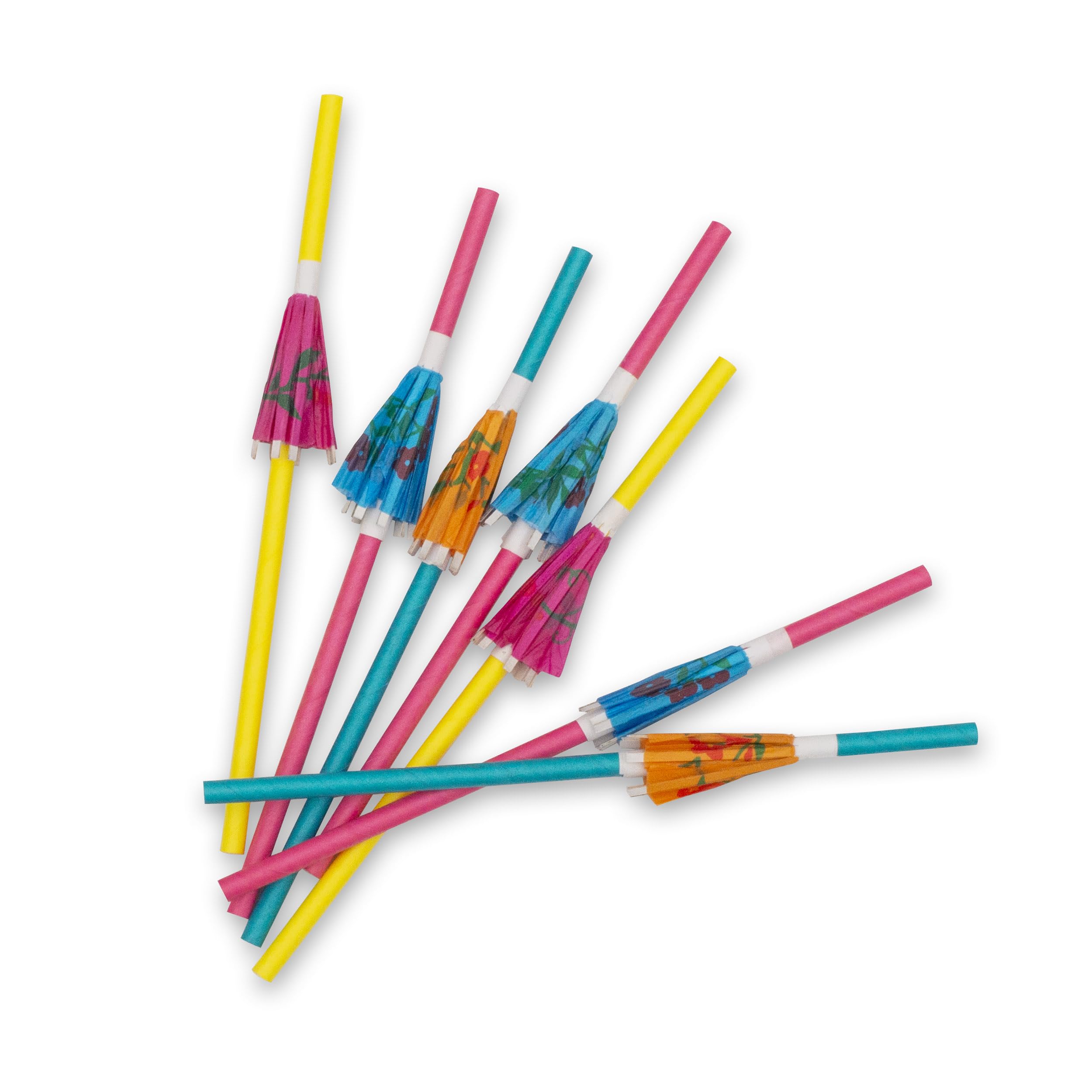 PUKKA party Umbrella Paper Drinking Straws, 12 Pack, Extra Strong and Durability Tested, Lasts Up to 24 Hours in Water - Image 3