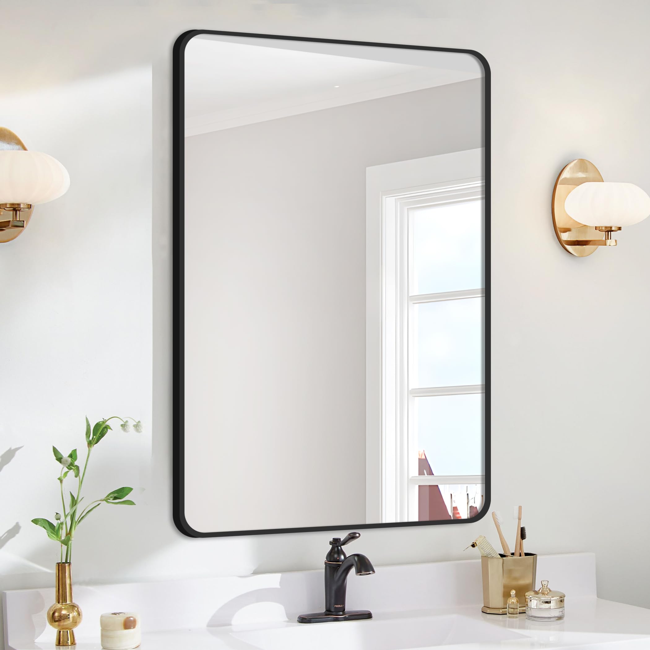MOEBE MIRROE BLACK φ20cm Table mirror Ø20 cm from MOEBE - NordicNest.com