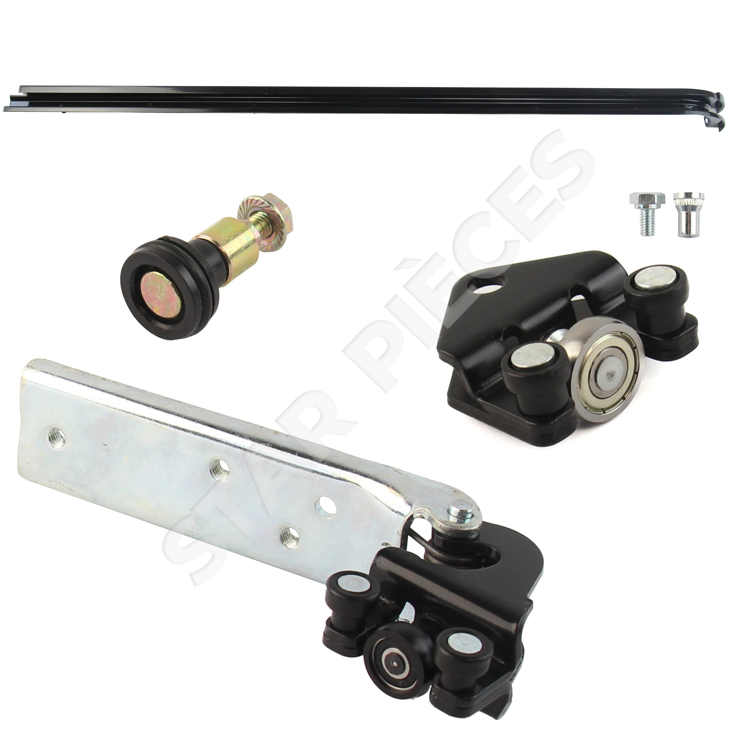 3 rodillos puerta corredera + RIEL DE PUERTA compatibles para Master 2, Movano A, Interstar (1997-2010) guía rodillos puerta lateral + riel | Guía SUPERIOR - CENTRAL - INFERIOR