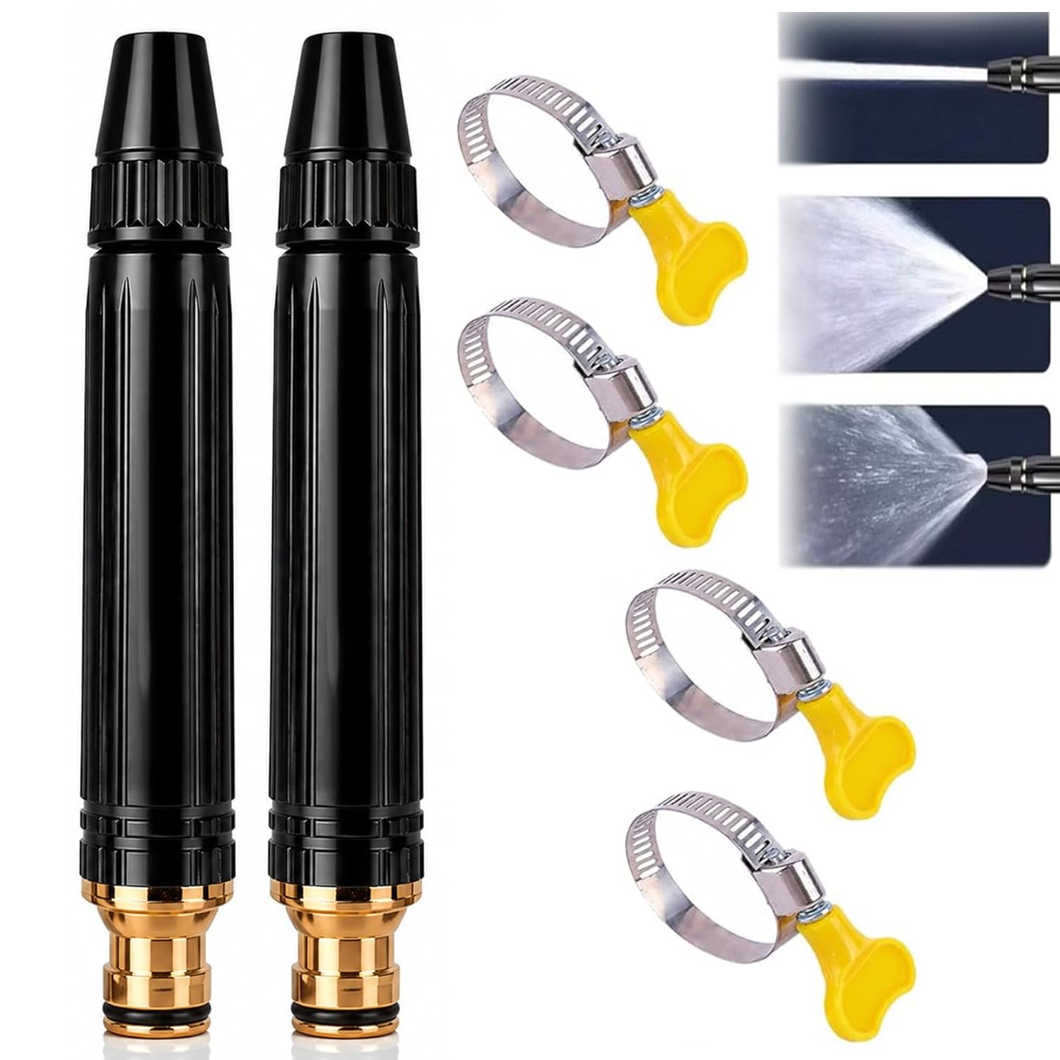2 PCS Home High Pressure Car Wash Water Gun with Booster Nozzle