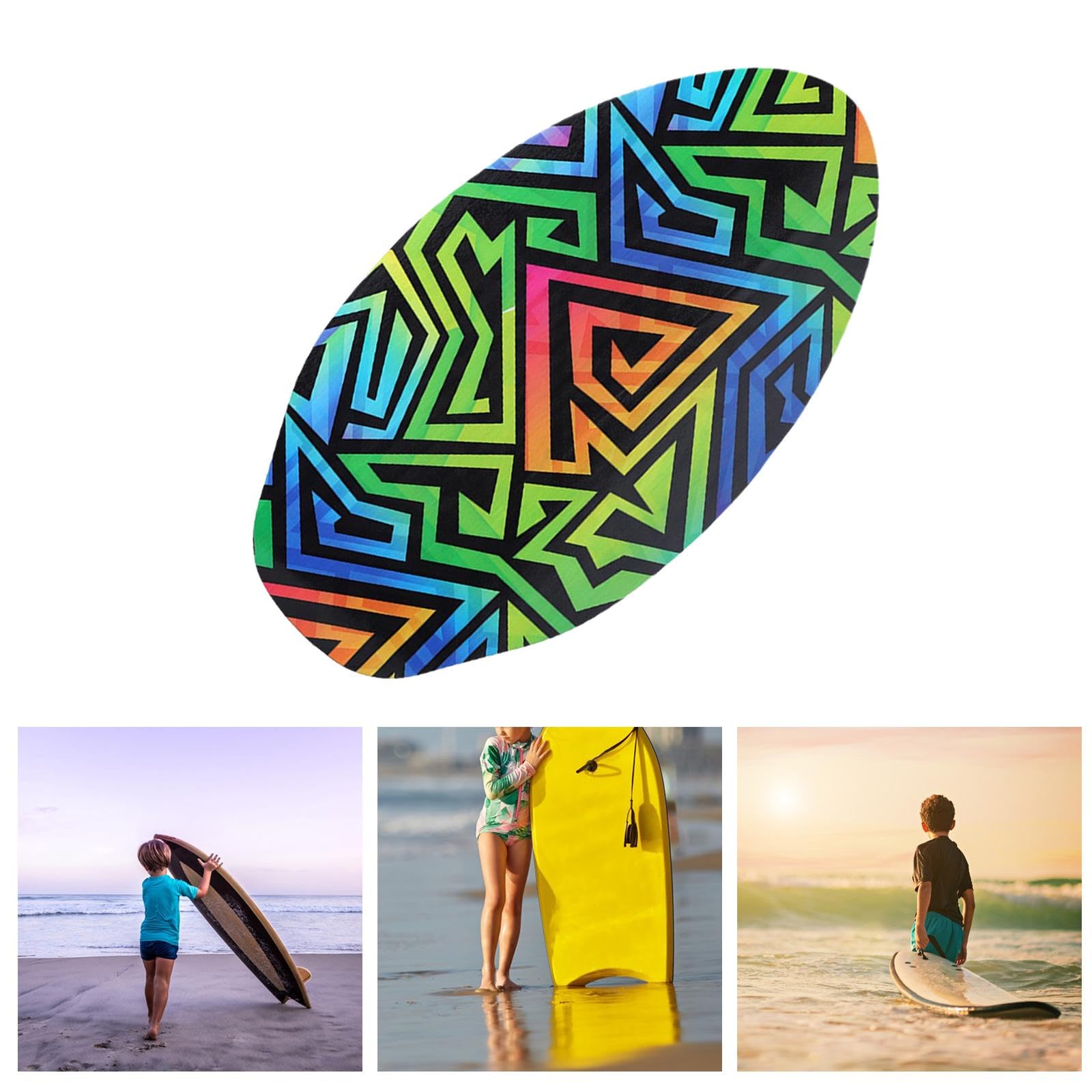 Oshhni Skimboard Aus Holz - Strand-Surfbrett Für Anfänger & Fortgeschrittene