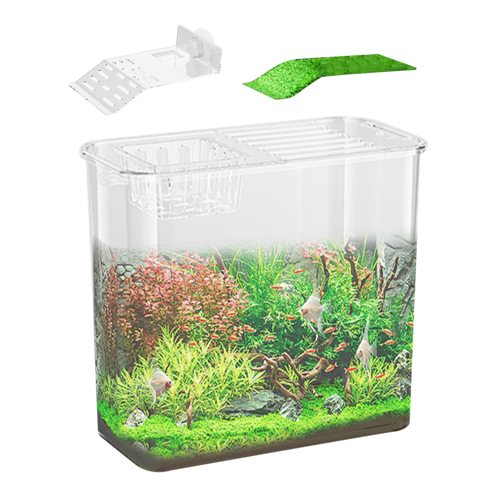 Akwarium Żółwi Przezroczyste Terrarium Gadów Z Wygrzewaniem I Karmieniem