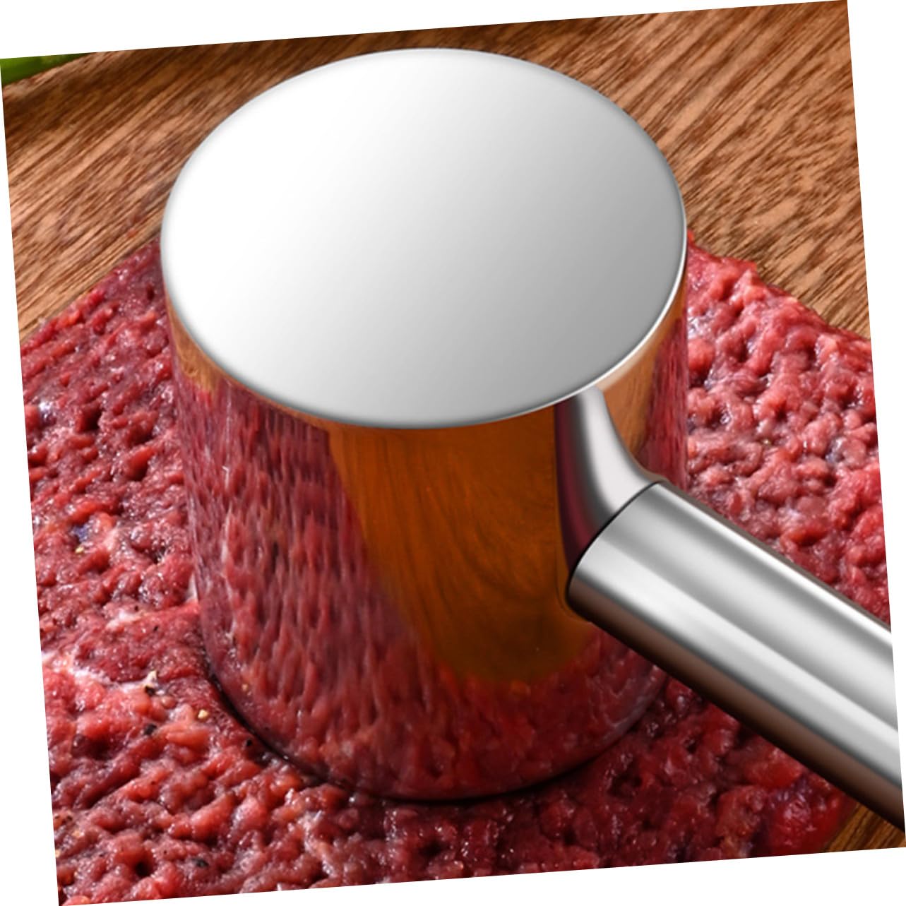Fleischklopfer aus Edelstahl Doppelseitig Rostfrei zum Zartmachen von Steak und Fleisch für Küche und Restaurant Praktischer Küchenfleischhammer