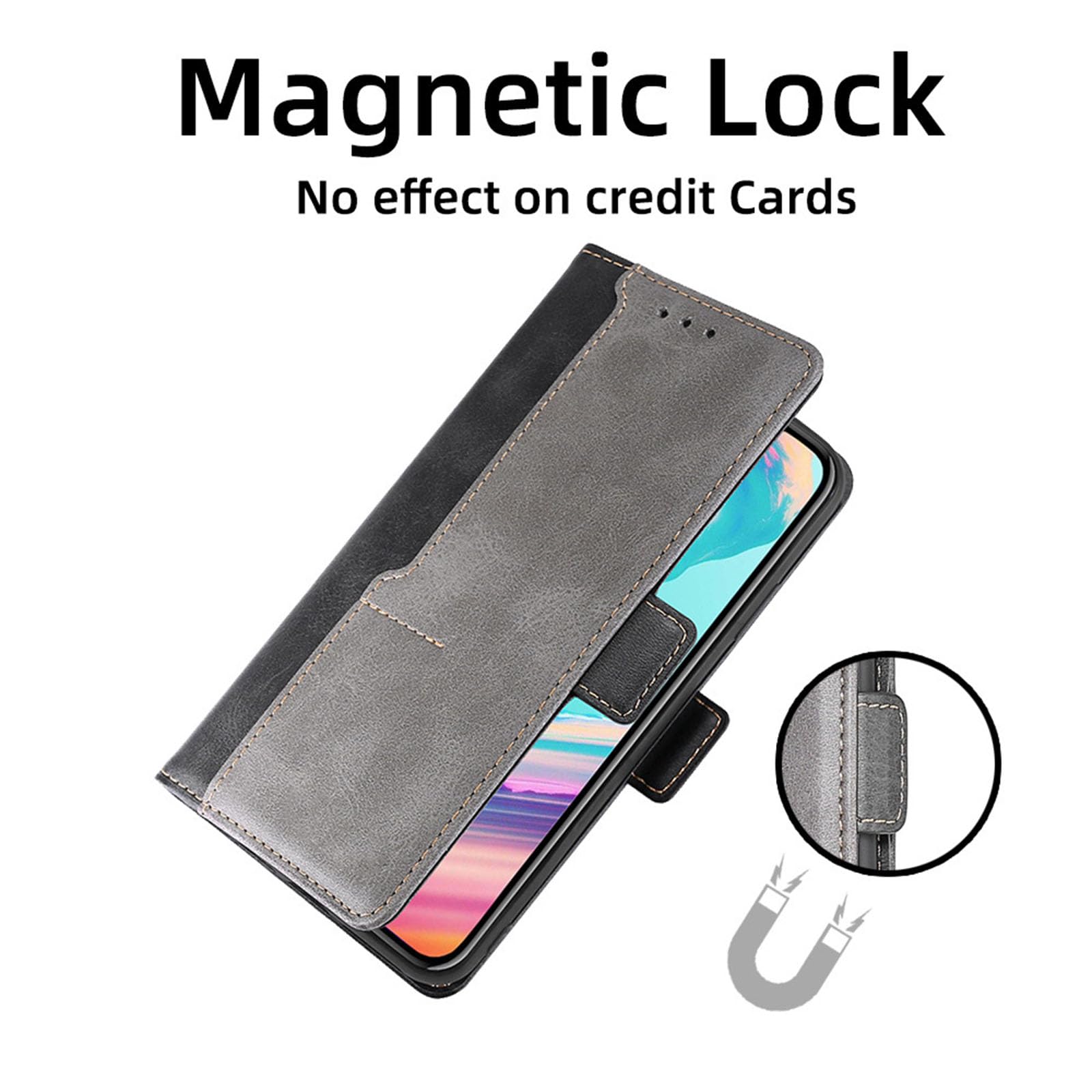 Etui z klapką do iPhone'a 15 Pro Max/15 Pro/15 Plus/15, skórzane etui Premium Business z magnetycznym zamknięciem, etui na telefon odporne na zarysowania, zielone, 15 Pro 6.1''